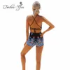 2018 Summer Vintage Print Tankinis Set High Waist Women Swimwear Push Up Bathing Suit Girls Plus Size Swimsuit Shorts Bikinis Y19062901