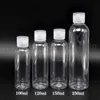 50pcs 100/120/250ml transparent vide bouteille en plastique PET bouchons rabattables shampooing lotion cosmétiques bouteilles clair kit de voyage