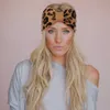 2019 Mother Child Crochet Stretchy Plain Headband Leopard Pattern Wide Hair Band Cross Elastic Turban Head Wrap