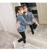 Fashion Girls Denim Jacket Kids Long Sleeves Unicorn Sequined Letter Coat Children Cowboy Outwear