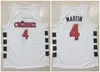 Cincinnati Bearcats College Kenyon Martin第4冊の白いレトロなバスケットボールジャージメンズステッチカスタム任意の数字Jerseys