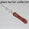 Glass Nectar Mini Dab Straw Pipes Collector Hookahs med 10 mm kvartspetsar Oljeriggar Silikonr￶r r￶kningstillbeh￶r