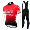 Winter Radfahren Jersey Set 2020 Pro Team Arkea Thermal Fleece Cycling Kleidung