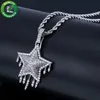 Iced Out Pendant Mens Hip Hop Designer smycken Guldton Diamond Tassel Stor stjärna av David Pendant med kubansk kedjehalsband Wome336U