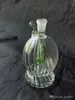 Nuovo classico bordo arrotondato della bottiglia d'acqua, accessori per bong in vetro all'ingrosso, fumo per pipa ad acqua in vetro, spedizione gratuita