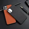 Slim Litchi Leather Soft Back Case för iPhone 11 Pro Max XS Max XR x 8 7 6 6s plus