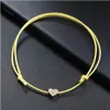 20 pcs/lot chanceux or coeur Bracelet pour femmes enfants rouge cuir chaîne réglable Bracelet bijoux à bricoler soi-même