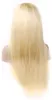 Perruque Lace Front Wig blonde 613, cheveux humains lisses, blond miel, pré-épilés avec cheveux de bébé, densité 150, 13x4, perruque blonde212386760