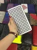 Clutch bags For Women men red color bottoms long Wallets Patent Real Leather Mixed Color Rivets bag Clutches Purses with Spikes boy girl designer handbag 36 color