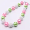 I nuovi monili designable collana del bambino della ragazza Beads robusti Pink + Colore ChiBubblegum borda la collana robusti verde per la ragazza Kidsldren