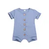 Newborn Girls Rompers 6 Colors Candy Color Boys botton Jumpsuit Infant Summer Baby Clothes Kids Clothing M8961395450