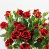 가짜 로맨틱 로즈 (4 헤드 / 조각) 25.59 "시뮬레이션 장미 웨딩 홈 장식 인공 꽃