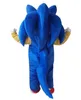 2019 Traje de mascota profesional de alta calidad Vestido de lujo para adulto animal azul fiesta de Halloween event242Q