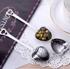 Stainless Steel Heart Shape Tea Infuser 200pcs/lot Spoon Strainer Steeper Fashion Handle Shower Tea Filter Free Shipping