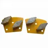 KD-A90金属ボンドダイヤモンド研削シューズコンクリートとテラゾ床9個9個のセットのための2つのセグメントが付いている湿った粉砕パッド