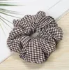 Galler hårhållare rep scrunchie hästsvans huvudband huvudbonad plaid scrunchy hårband gummiband mode houndstooth hår accesorios bzyq6455