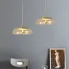 Lámparas colgantes LED de cristal creativas, luz de suspensión de setas, Bar de Hotel, cafetería, panadería, porche, sala de estar, comedor, lámpara colgante