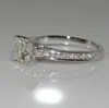 Moda szterling 925 srebrne pierścienie dla kobiet biżuteria prosta design kwadratowy ślub ślub zaręczynowy Ring4007134