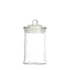 Senaste Glass Transparent Handle Seal Top Lid Dry Herb Tobak Förvaring Fodral Box Container Stash Jars Grinder Bong Rökning Flask Tillbehör