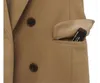 Grande taille coupe-vent femmes longue Section laine chaud couleur unie manteau laine manteau femmes hiver manteaux