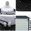 Radar Sensor Garage Light LED 7200 Lumen E26 60W Super Bright White LED-dioder med 3 justerbara paneler för garage workshop ladugård