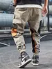 Mens Multi Pockets Cargo Harem Joggers Pants Hip Hop Fashion Casual Track Trousers Streetwear Sweatpants