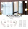 10 Bulbs Vanity LED Makeup Mirror Lights Dimmable Bulb Warm/Cold Tones Dressing Mirror Decorative LED Bulbs Kit Makeup Accessory