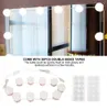 10 Bulbs Vanity LED Makeup Mirror Lights Dimmable Bulb WarmCold Tones Dressing Mirror Decorative LED Bulbs Kit Makeup Accessory4228060