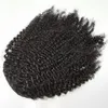 3b 3c kinky curly clip i hästsvans mänskliga hårförlängningar brasilianska hår afro kinky lockig dragsko ponytail naturlig färg remy hår 120g