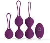 Vagina Ballen Trainer Seksspeeltjes Siliconen Ben Wa Balls Vagina Aanhalen Exerciser Kegel Ball Vibratig Egg Dames Volwassen Sex Product 3pcs / Set