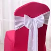 Satin Chair Sashes Bows for Wedding Reception- Universal Chair Cover Back Tie Supplies for Banquet, Party, Hotel Event Decorations 20 Colors