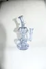 Purple Hookah, Carta Glas Cycle Oil Rig Pipe, 14mm Joint, Welcome to Order