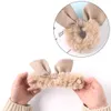 Europa e Stati Uniti nuove orecchie di coniglio semplice coda di cavallo monocromatico peluche anello per capelli accessori per capelli ragazza P086