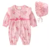 Neugeborenes Mädchen ROMPERS BLORAL KINDER SPERPER LACE HAS SIND SIND JOMMENSITE BLUME PLAYSUCH TODDLER Kostüm Bowknot Kleidung Anzug