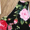 2019 été à manches longues filles robe bébé fille vêtements bouton robe florale mariage Pageant robes formelles robe d'été vêtements