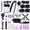 30 PCS Kadın Yetişkin Oyunları İçin Seks Oyuncakları El Sır Kırbaç Gag Halat Metal Popo Fiş BDSM BAŞ SET ANAL FİŞ DILDO VIBRATÖR Y1912078069073