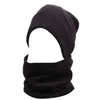 Kvinnor Mens Winter Slouchy Skiing Outdoor Sports Bike Cycling Infinity Scarf Skull Beanie Hat Cap Pouch Screen Gloves Mantens 3 Pieces Set