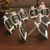 Rustique mariage fête d'anniversaire bébé douche garçon fille noël Table numéro nourriture signe pièce maîtresse décoration faveur Mini tableau