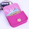 Upuść nowe słodkie flamingo haft haftowa torebka monety z zamkiem skórzana dama małe pieniądze Zmień portfel monety dla kobiet 10pcs9671573