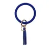 Pulseira de couro Chaveiro de PU Wrist Chaveiro de borla pendente Pulseiras Sports Keychain pulseiras Rodada Anéis Party Favor GB1306