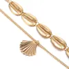 10PC set Chocker Small Shell Choker Necklaces for Women Multilayer Long Chain Pendant Bohemian Beach Ocean Necklaces Jewelry Colla284S