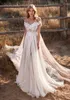 Богемская линия Maisonsignore платья с плеча с коротким рукавом тюль кружевная аппликация свадебное свадебное платье для свадебного плавания