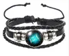 New unisex Korean 12 constellations leather bracelet fashion creative zodiac bracelet free shipping
