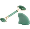 Jade Roller Gua Sha Tool مجموعة طبيعية Aventurine Stone Stone Roller Guasha Massage Dragting Health Health Eye Beauty Care Care Massager