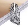 Flashing Light Feather CZ Diamond Necklace for Pandora 925 Sterling Silver High Quality Ladies Pendant Necklace with Original Box