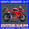 Iniezione + serbatoio per HONDA CBR600 RR CBR600RR 13 14 15 16 17 274HM.22 CBR 600RR F5 CBR 600 RR 2013 2014 2015 2016 2017 Carenatura rossa fabbrica