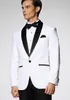 Tuxedos de mariage blanc pour hommes costume homme blazer et pantalon smokings marié meilleur homme costume mariage homme d'honneur hommes (veste + pantalon + cravate) DH6010