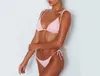 Biquinis Set 2021 OEM Atacado Fabricante Fabricante Senhoras Swimsuit Recicled Material Mulheres Swimwear Branco Bikini1