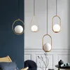 Nodic glazen bol hanglamp gouden hanglamp voor kleding decoratie woonkamer slaapkamer restaurant