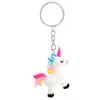 Nuevos llaveros de unicornio 3D para regalo de Navidad llavero de caballo de silicona suave Pony bolsa de juguetes para niños Hangs8421165